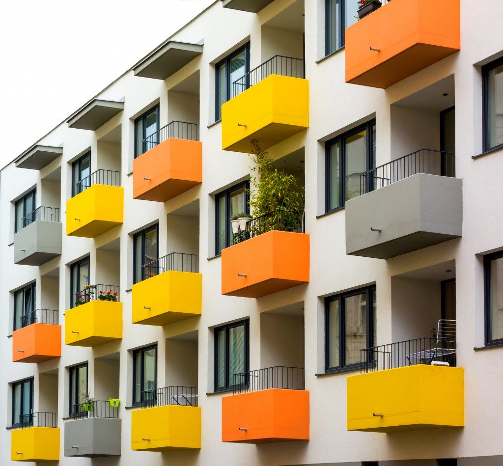 colorful balcony apartments