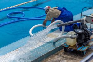 cleaning the pool