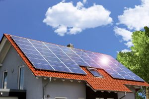 house with solar panels installed