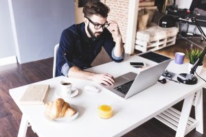 man in his office