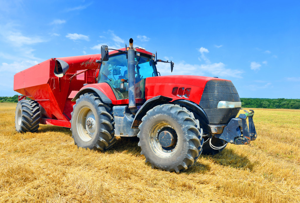 farm equipment for harvesting crops